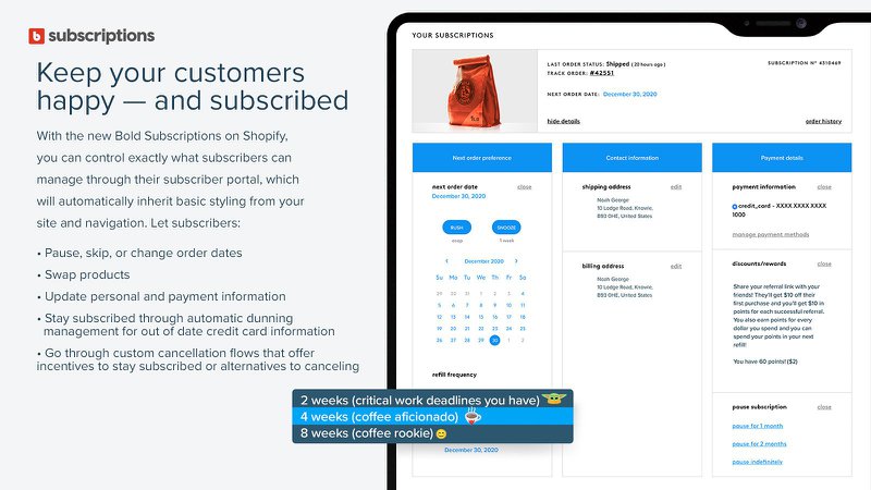 bold subscriptions shopify app