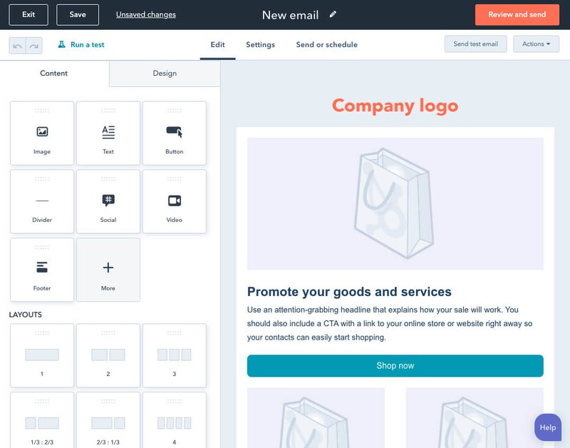 drag-and-drop-email-builder-hubspot