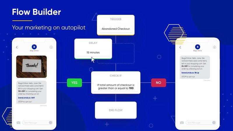 smsbump flow builder shopify app sms