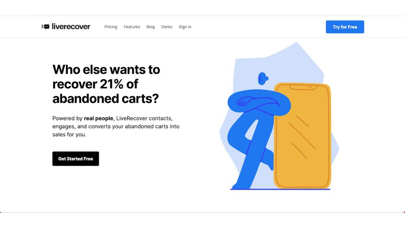 liverecover cart abandonment app shopify