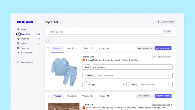oberlo import dropshipping app for shopify stores ecommerce brands