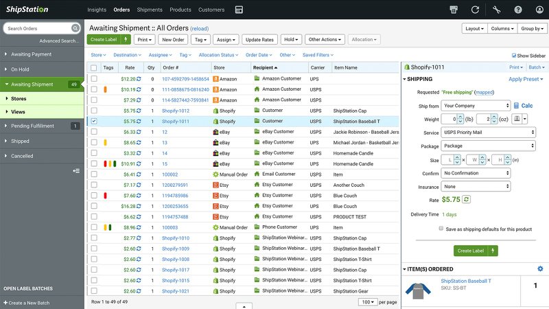 shipstation shipping automation for ecommerce shopify stores