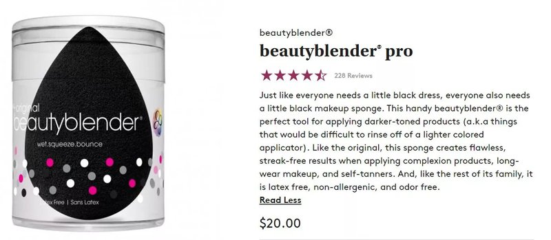 ecommerce Birchbox beautyblender pro  example image 