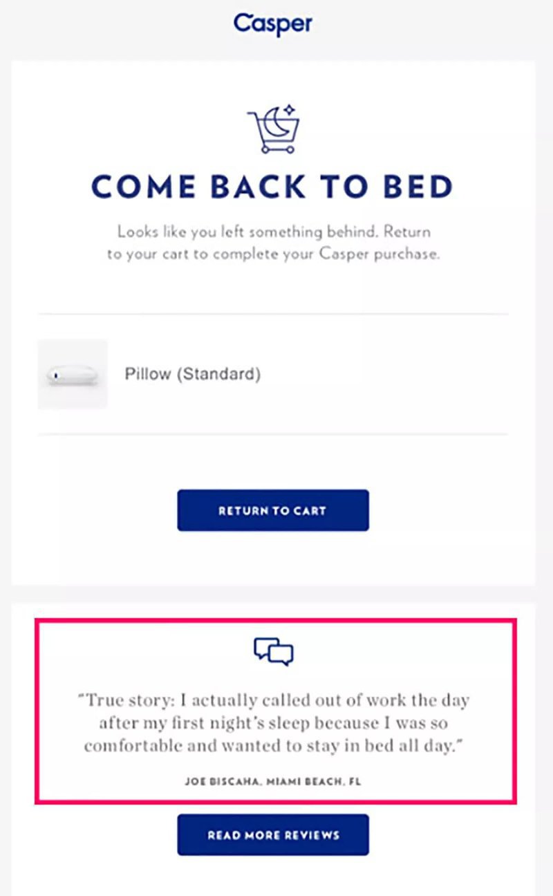 casper-cart-abandonment-email