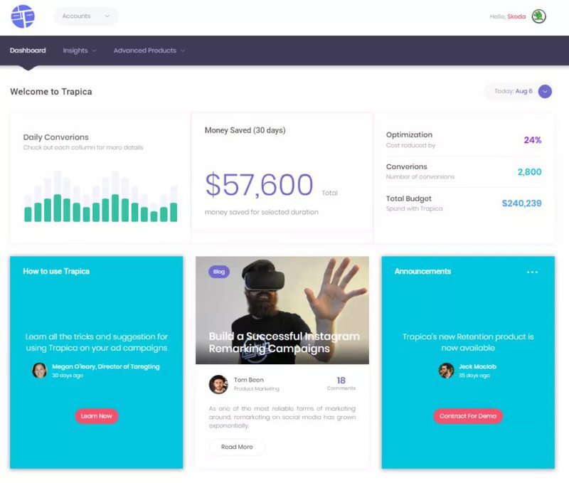 trapica-dashboard-ad-optimization-ecommerce-tool