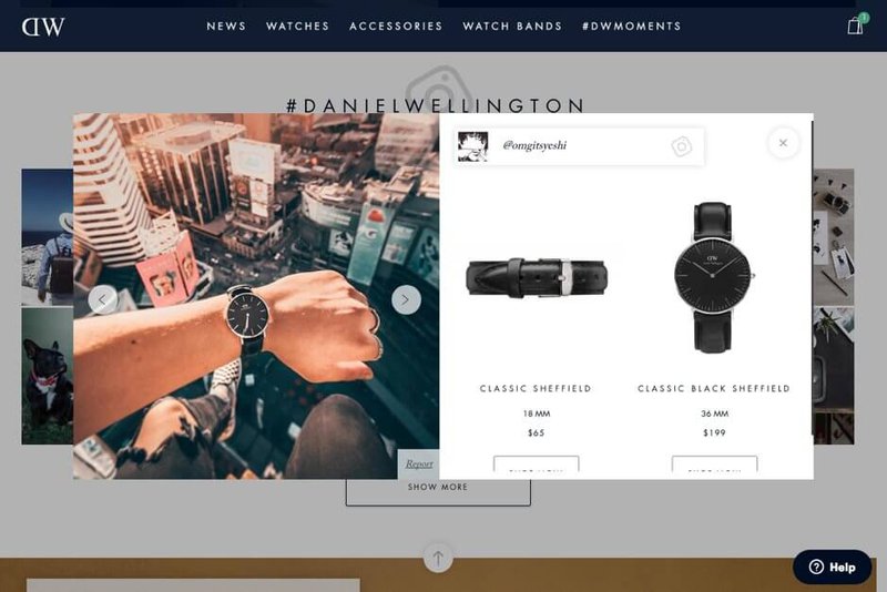 danielwellington-ugc-on-the-product-page