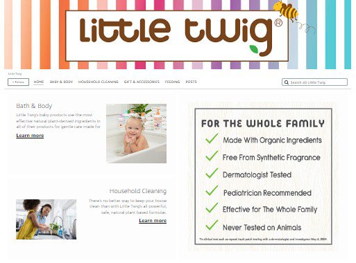 Little Twig Amazon storefront example