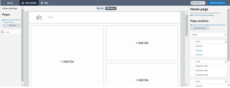 Amazon store builder example