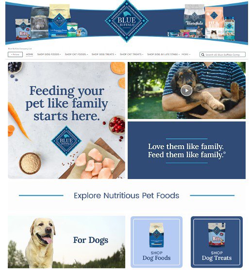 Blue Buffalo Amazon storefront example
