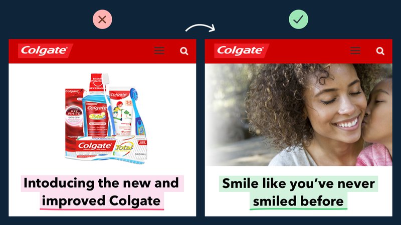 copywriting for conversion colgate example content optimization