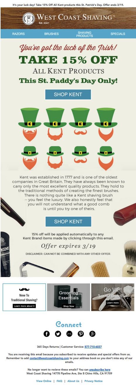 st-patricks-shaving-email-example