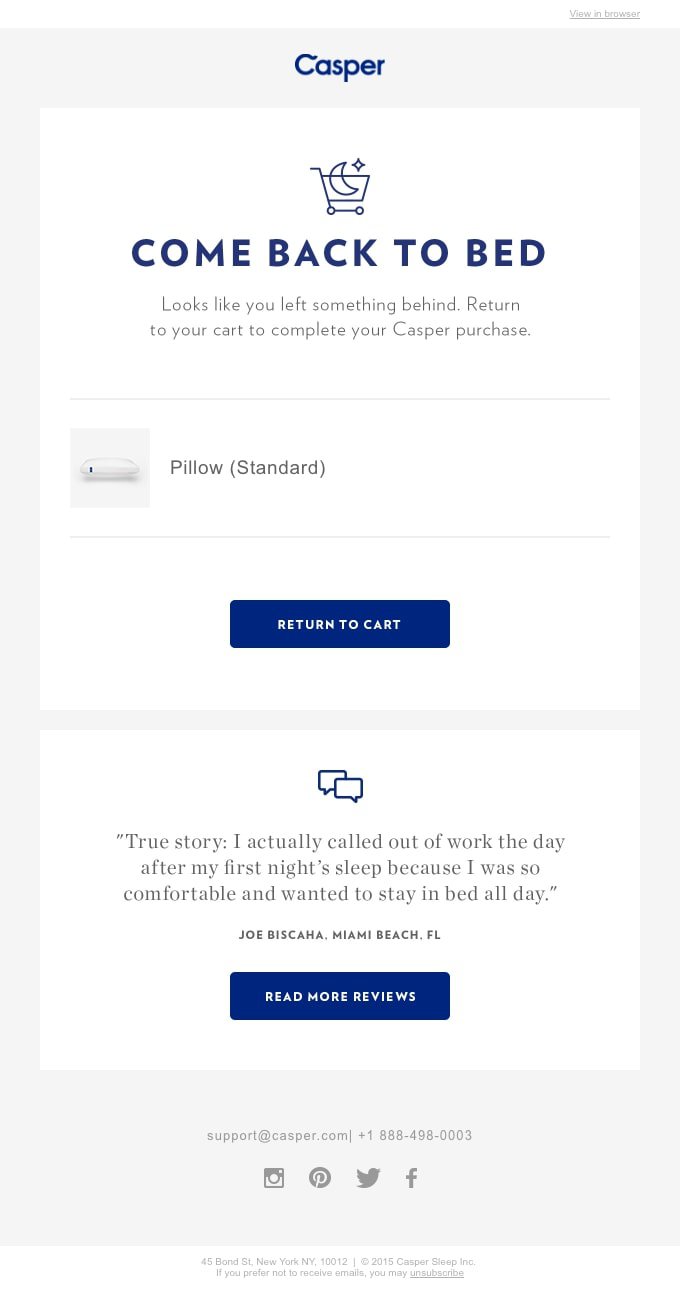 casper-cart-abandonment-email