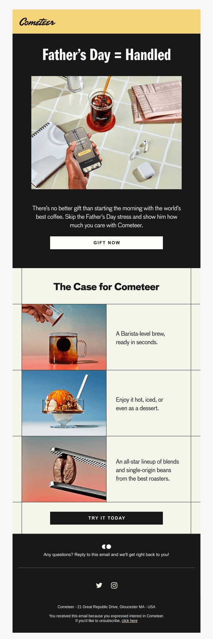 cometeer-fathers-day-email