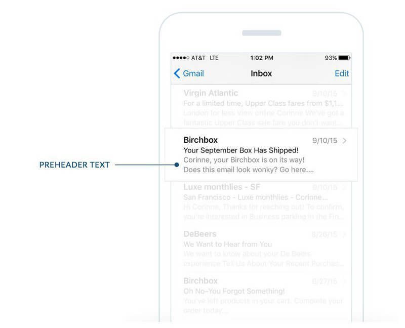 preheader text example 