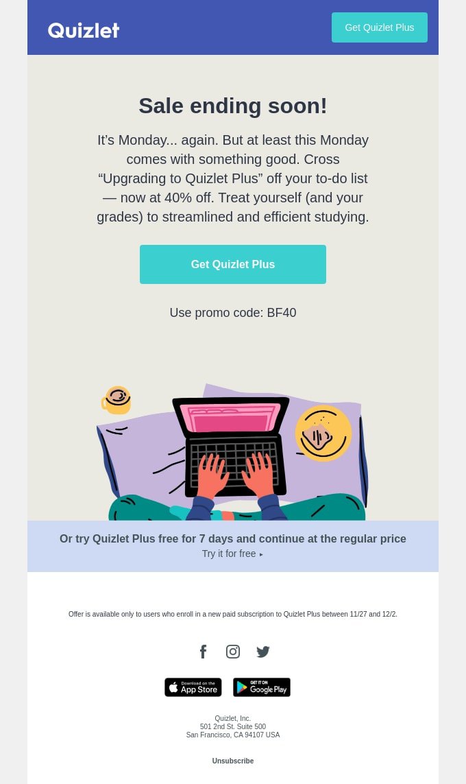 quizlet-black-friday-email