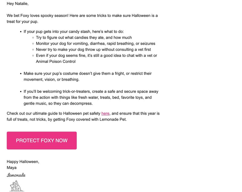 lemonade-personalized-email-example