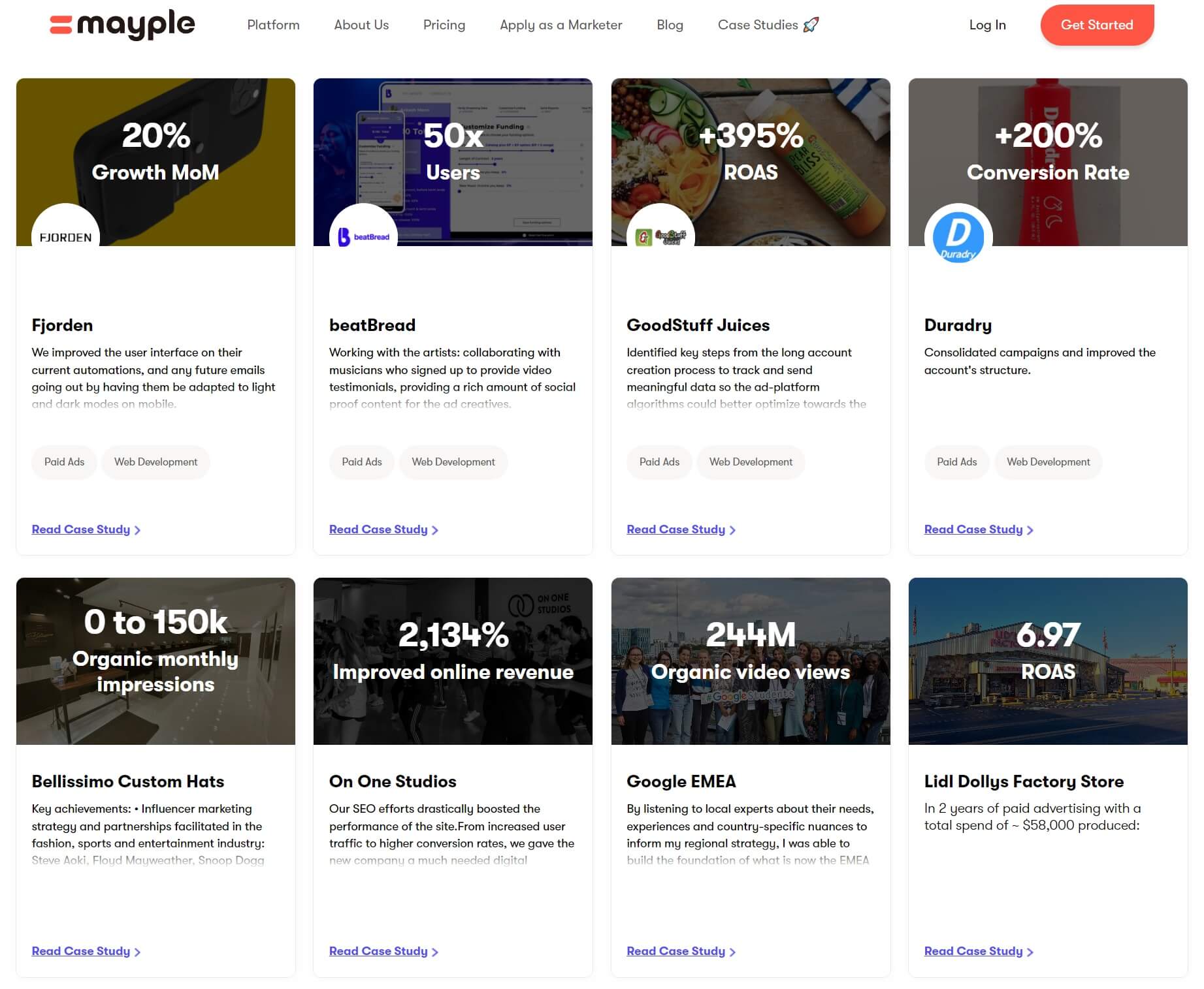 a screen shot of a website with a bunch of different things on it