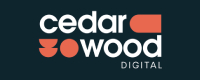 a logo for cedar wood digital