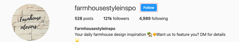instagram farmhouse style inspo affiliate program