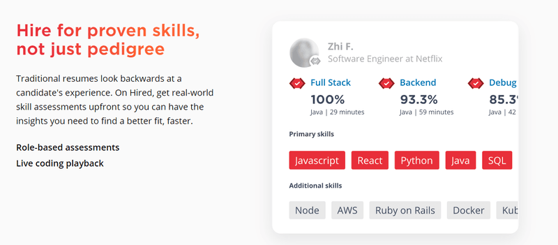 Hired platform for engineers deep job platform service marketplace