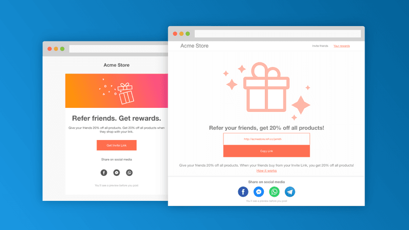 ReferralCandy referral loyalty popup app for shopify stores D2C