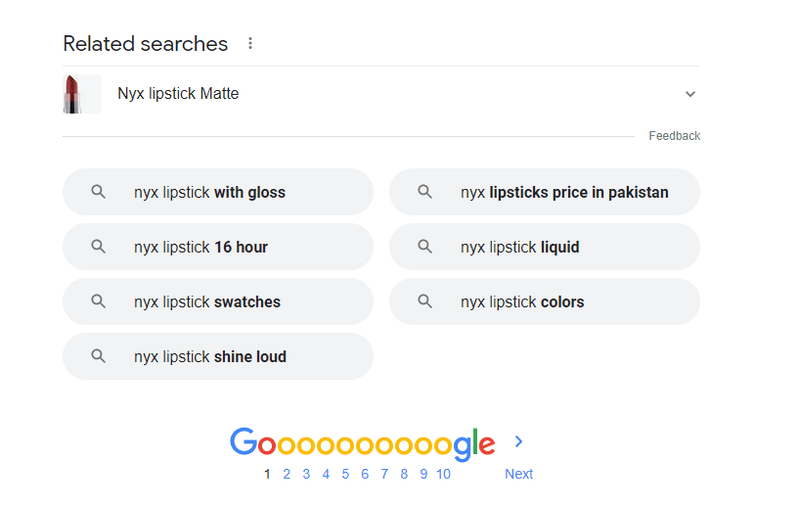 Google related searches