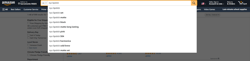 amazon autcomplete