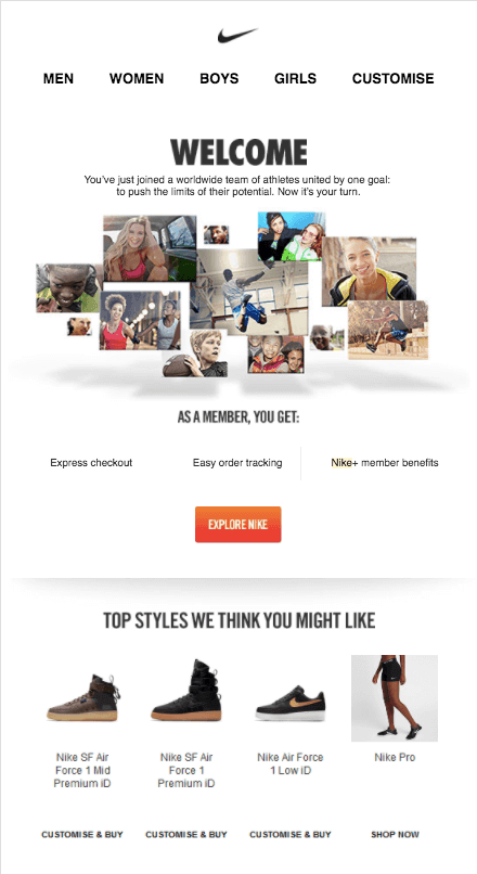nike-welcome-email-example