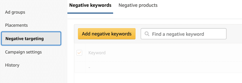 amazon-negative-keywords