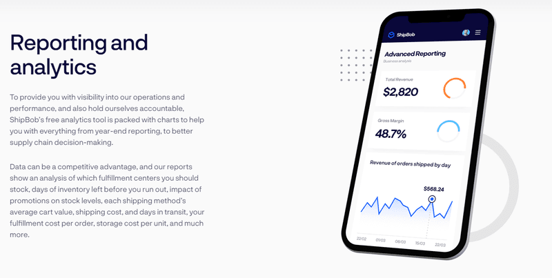Reporting and analytics shipbob 3pl