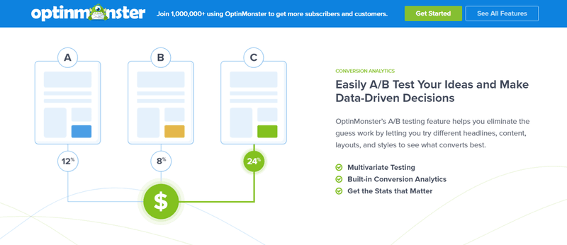 optinmonster popup tool for ecommerce