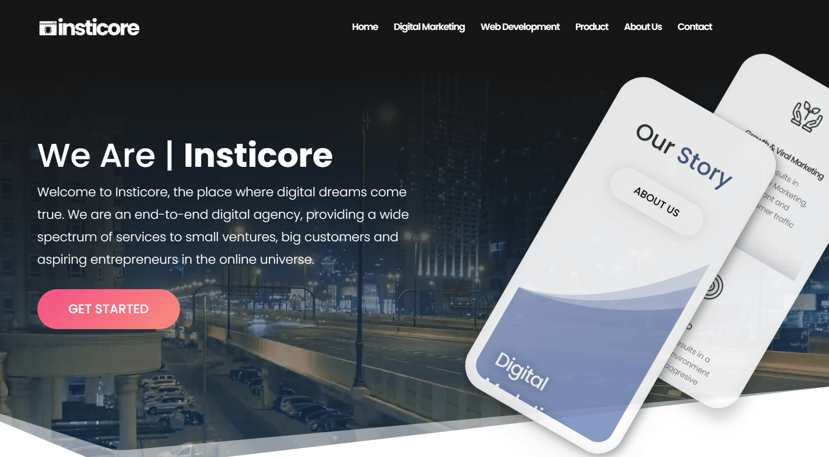 Instacore Website